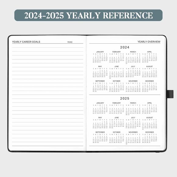 Undated Daily Planner Appointment Book Desk Office Organizer size A5 8x6 inch - Picture 2 of 5